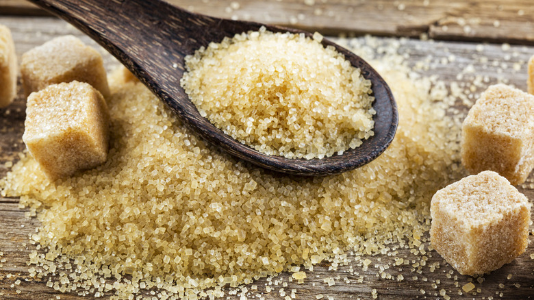 brown sugar and spoon