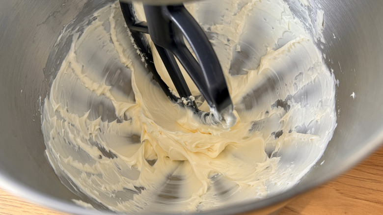 Beating butter in stand mixer